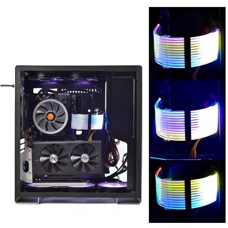 Extension Cable Power Supply Accessory Addressable RGB Light PC Case Sync 24 Pin