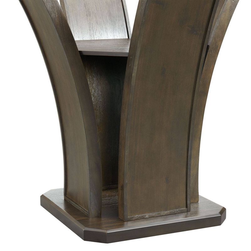 5pc Simms Round Counter Height Dining Set Walnut - Picket House Furnishings