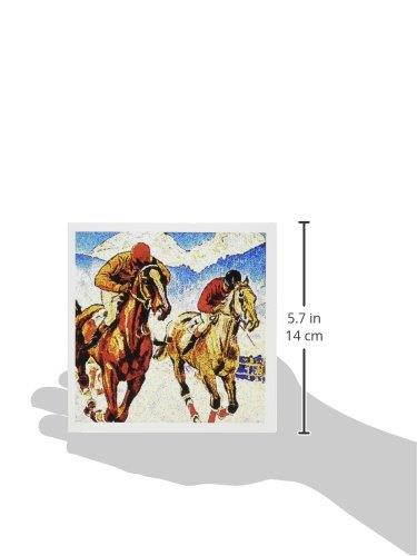 3dRose Set of 12 Greeting Cards, Close Horse Race Artwork (gc_183350_2)