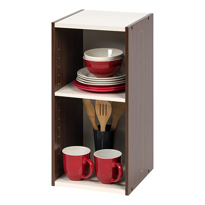 USA Ub W X H Inch Walnut Brown Space Saving Unit with Adjustable Shelf, 12 x 23 inch