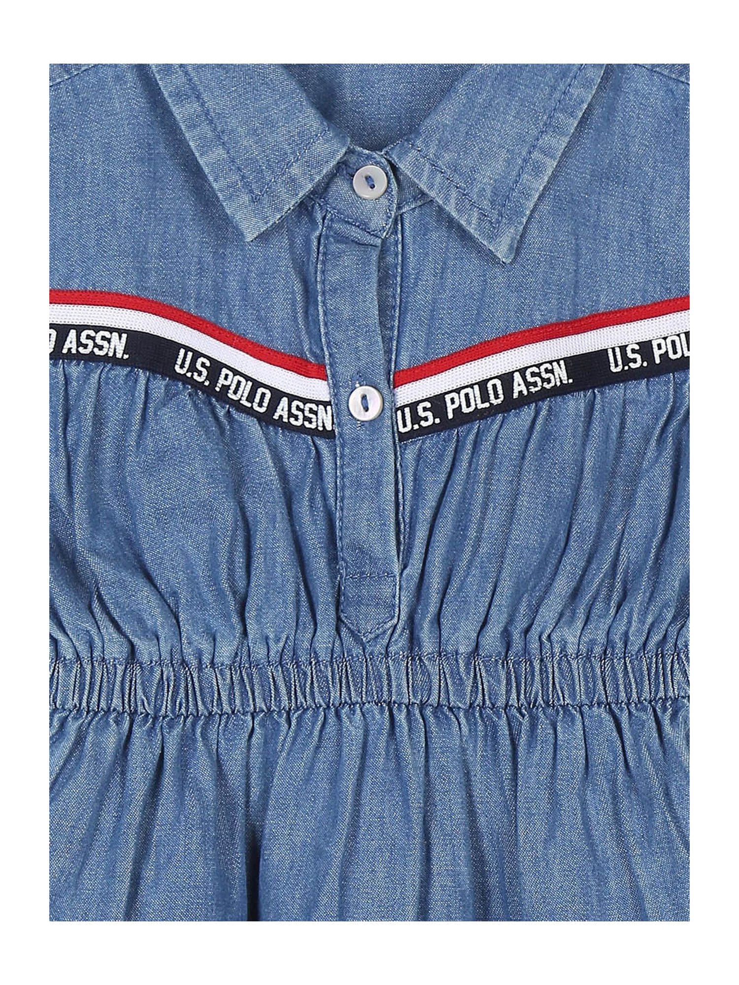 U.S. Polo Assn. Kids Blue Solid Dress