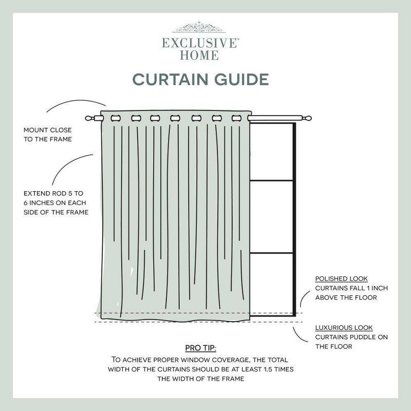 84"x100" Sateen Blackout Solid Grommet Top Extra Wide Curtain Panel Dark Teal - Exclusive Home