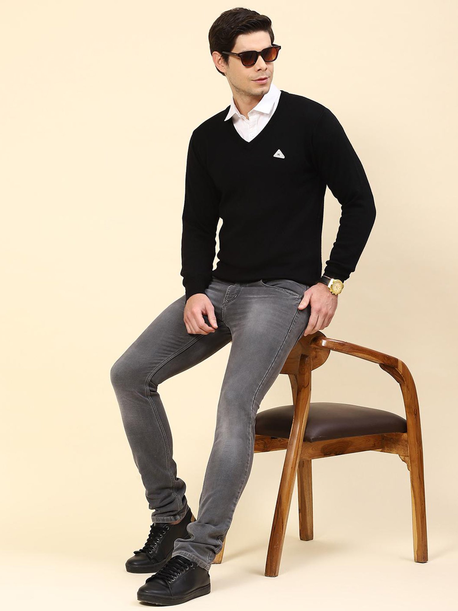 Spykar Red Slim Fit Sweatshirt