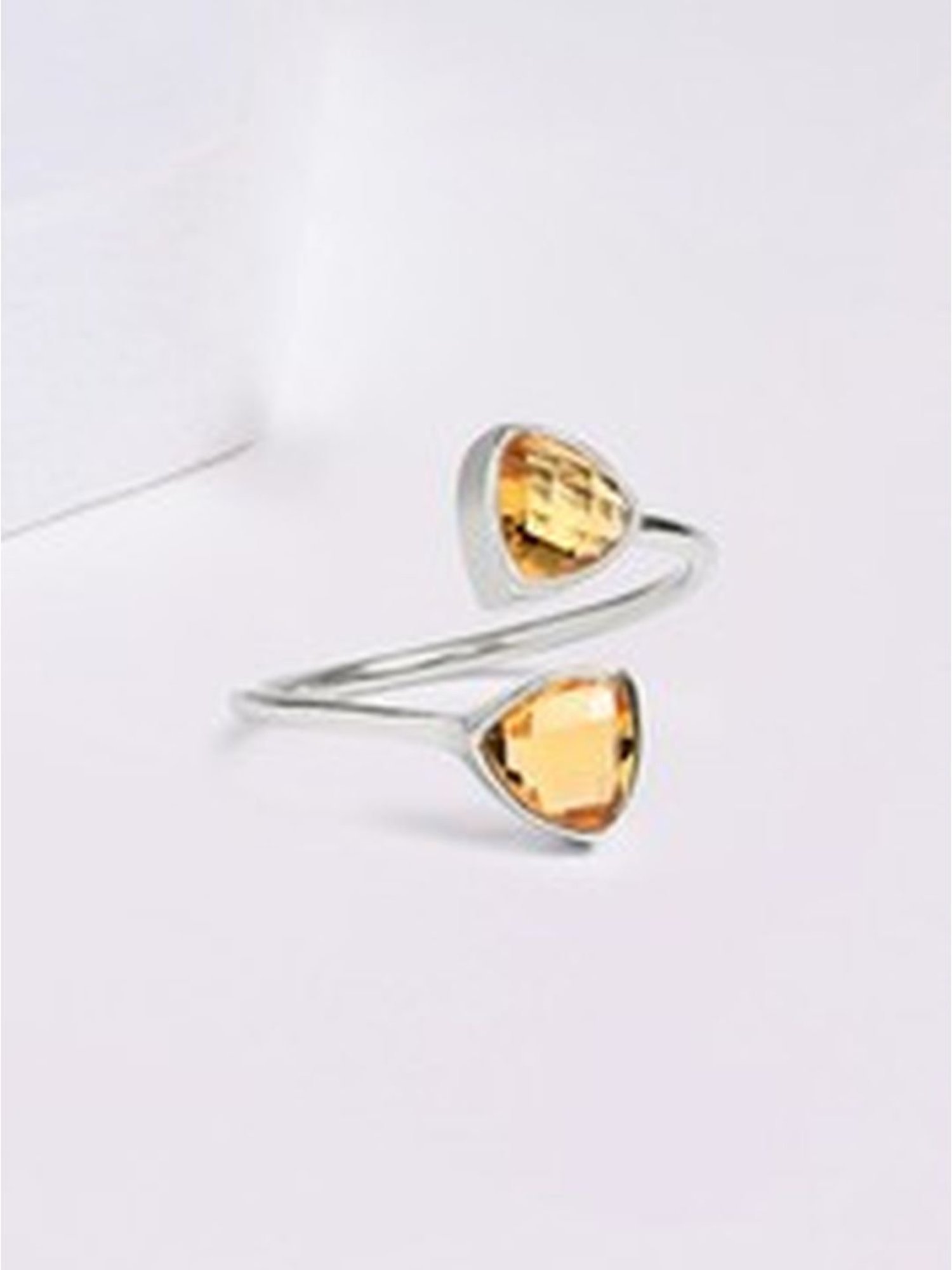 March by FableStreet 92.5 Sterling Silver Citrine Quartz Ring for Women