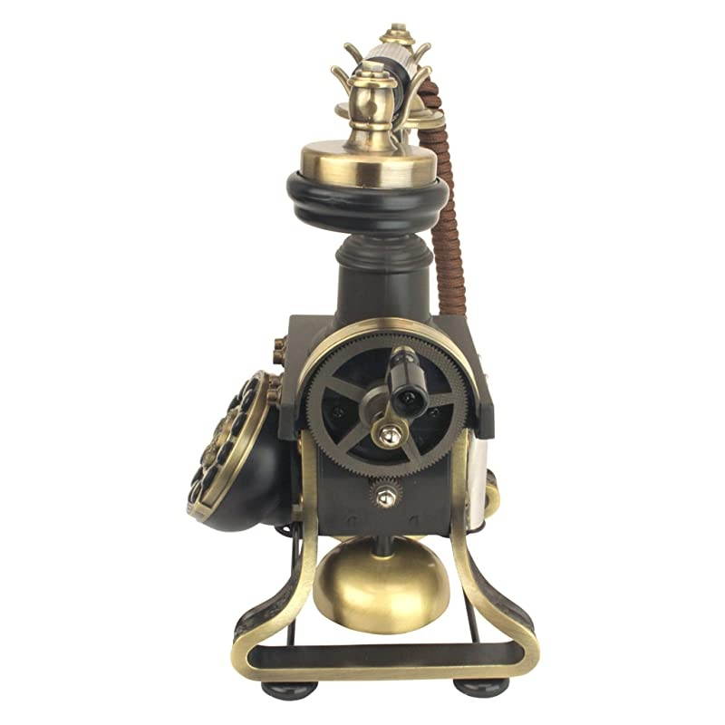 Antique Eiffel Tower 1892 Rotary Corded Retro Phone - Vintage Decorative Telephones, Bronze