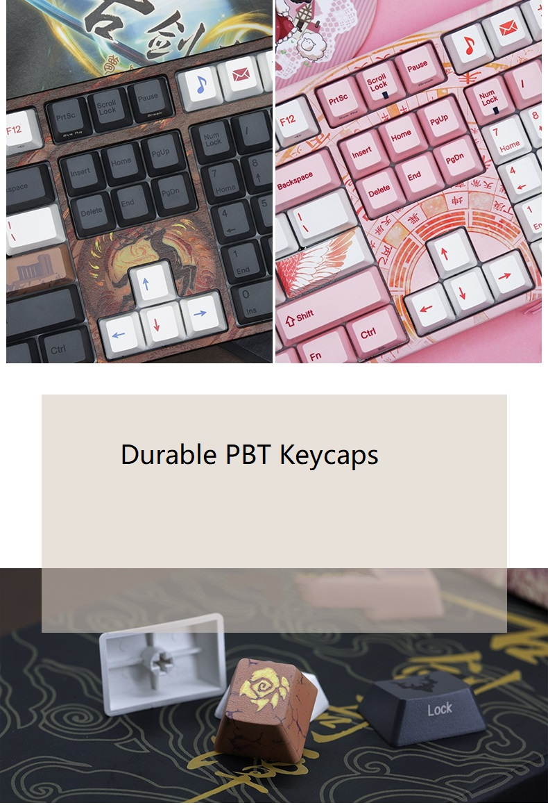 Varmilo  Ergonomic Design, Cool Exterior  108 Keys USB Wired Cable Detachable Cherry MX  Mechanical Gaming  Keyboard   For Office And Game, PBT Keycaps - VA108M Cen Ying Verison