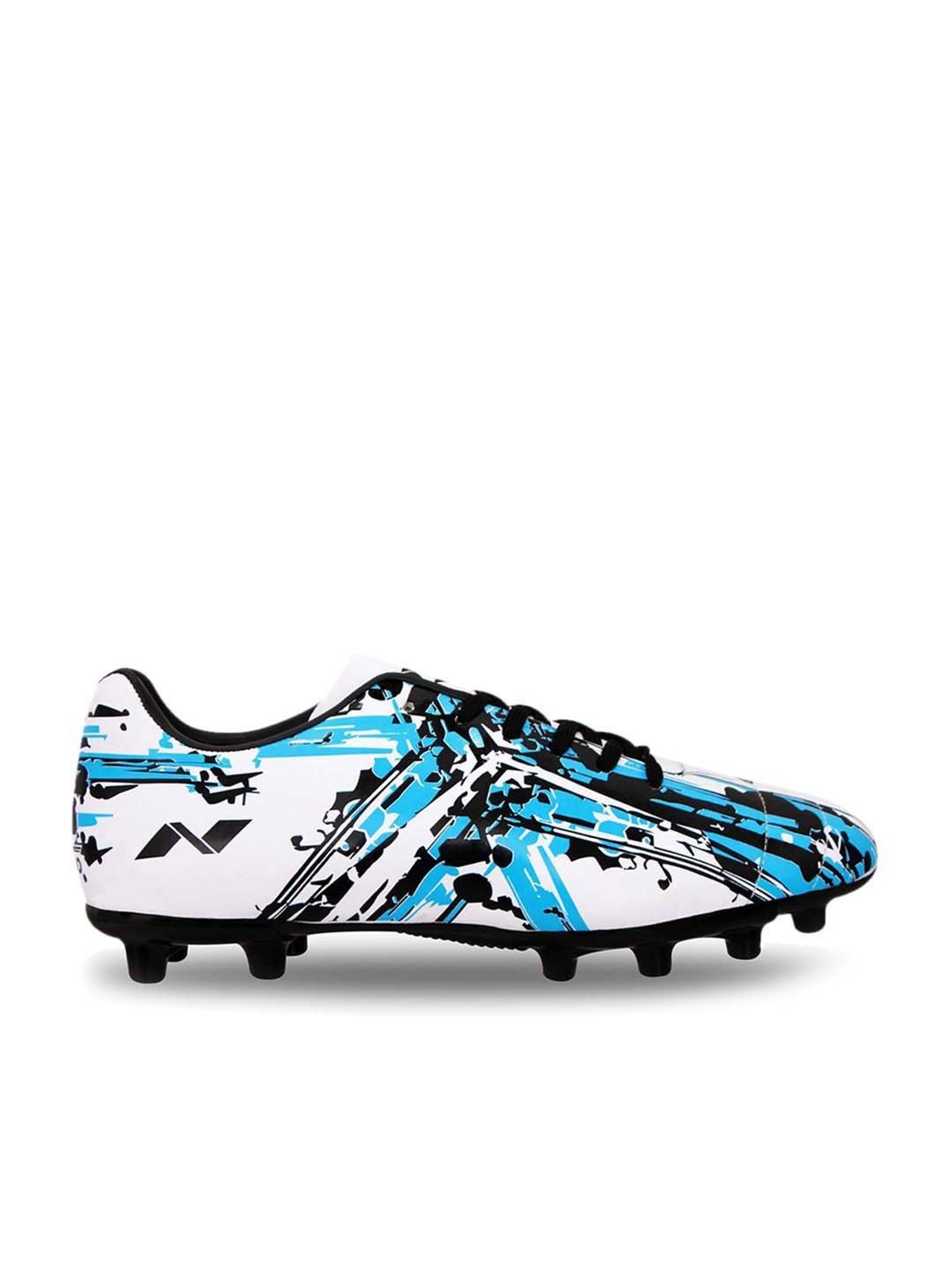 Nivia Men's Storm White Football Shoes