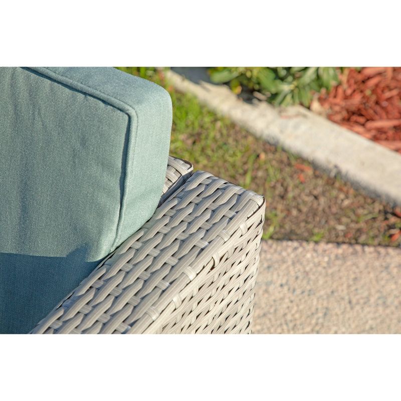 Alicia 4pc Outdoor Squared Wicker Sofa Set - Light Gray - Coaster