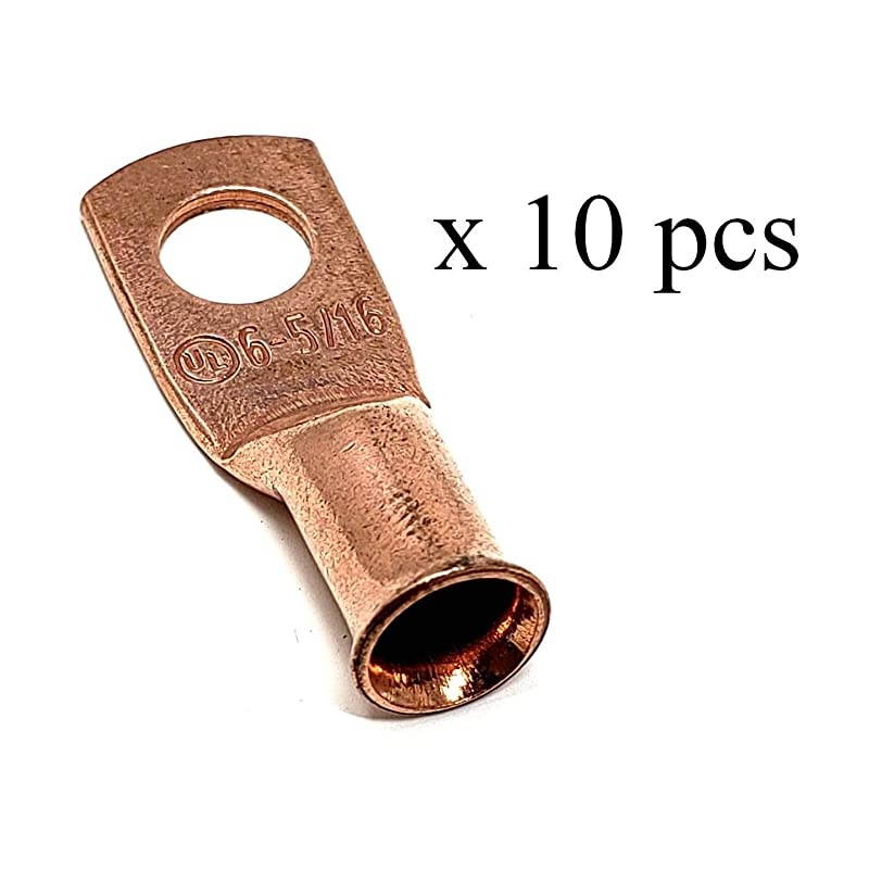 pcs WNI UL 6 Gauge x 5/16 Pure Copper Battery Welding Cable Lug Connector Ring Terminals