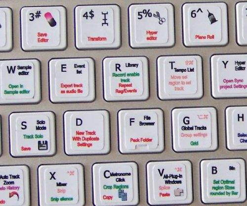 NEW LOGIC 8 STICKERS FOR KEYBOARD ON WHITE BACKGROUND ARE COMPATIBLE WITH APPLE
