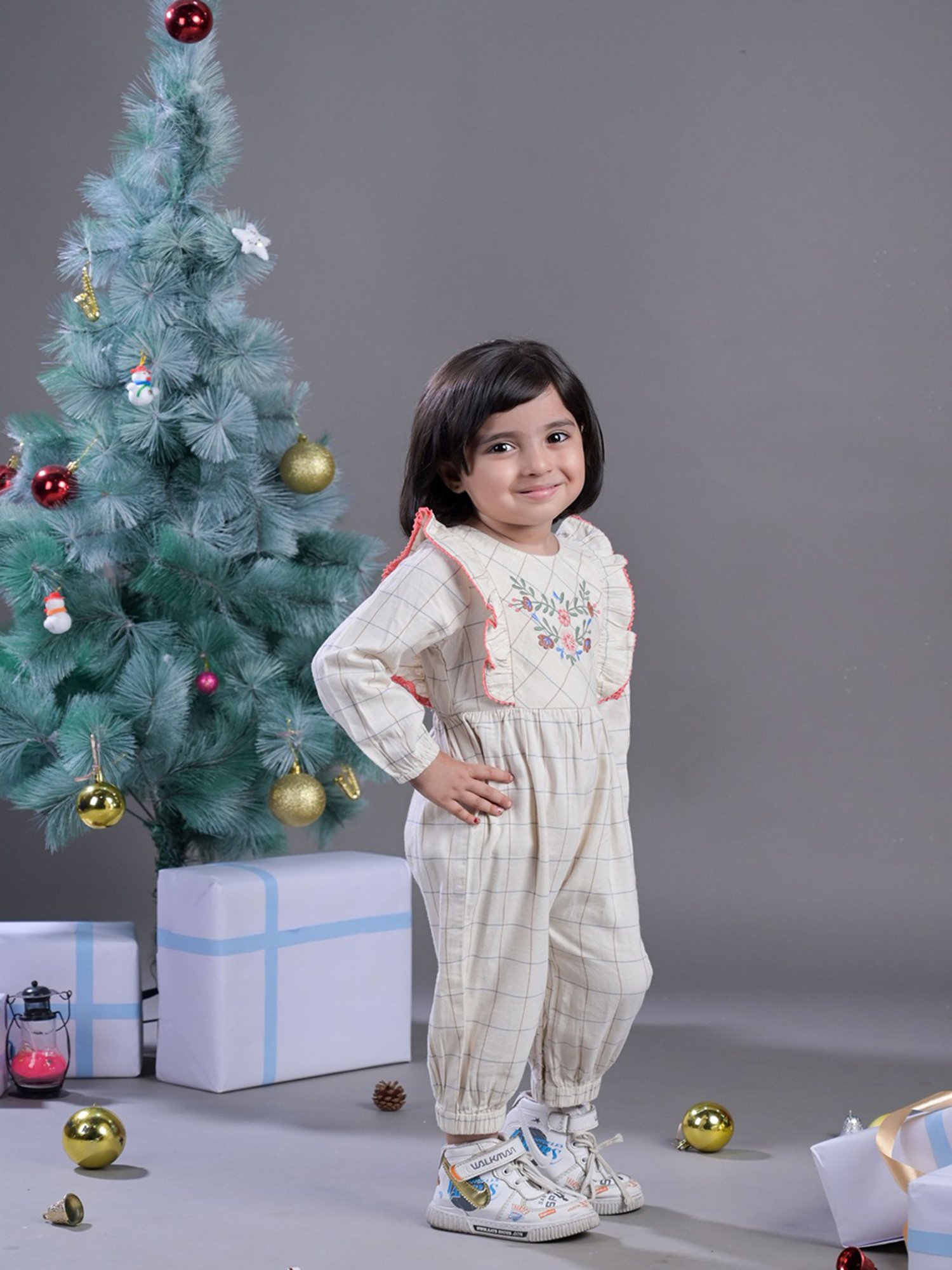 Budding Bees Kids Blue Ombre Jumpsuit with Attached Bow