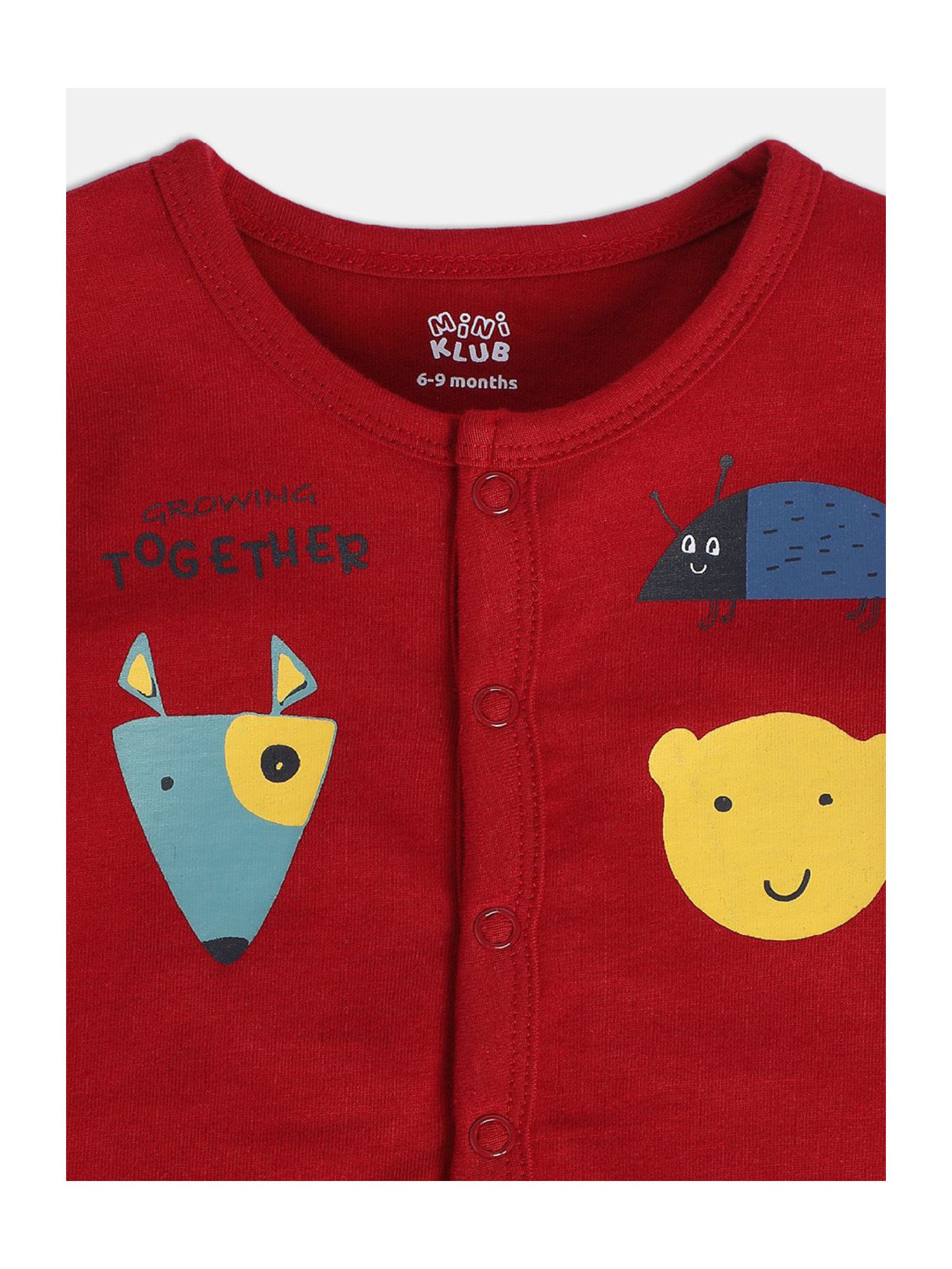 MINIKLUB Kids Multicolor Printed Full Sleeves Jhablas (Pack Of 3)