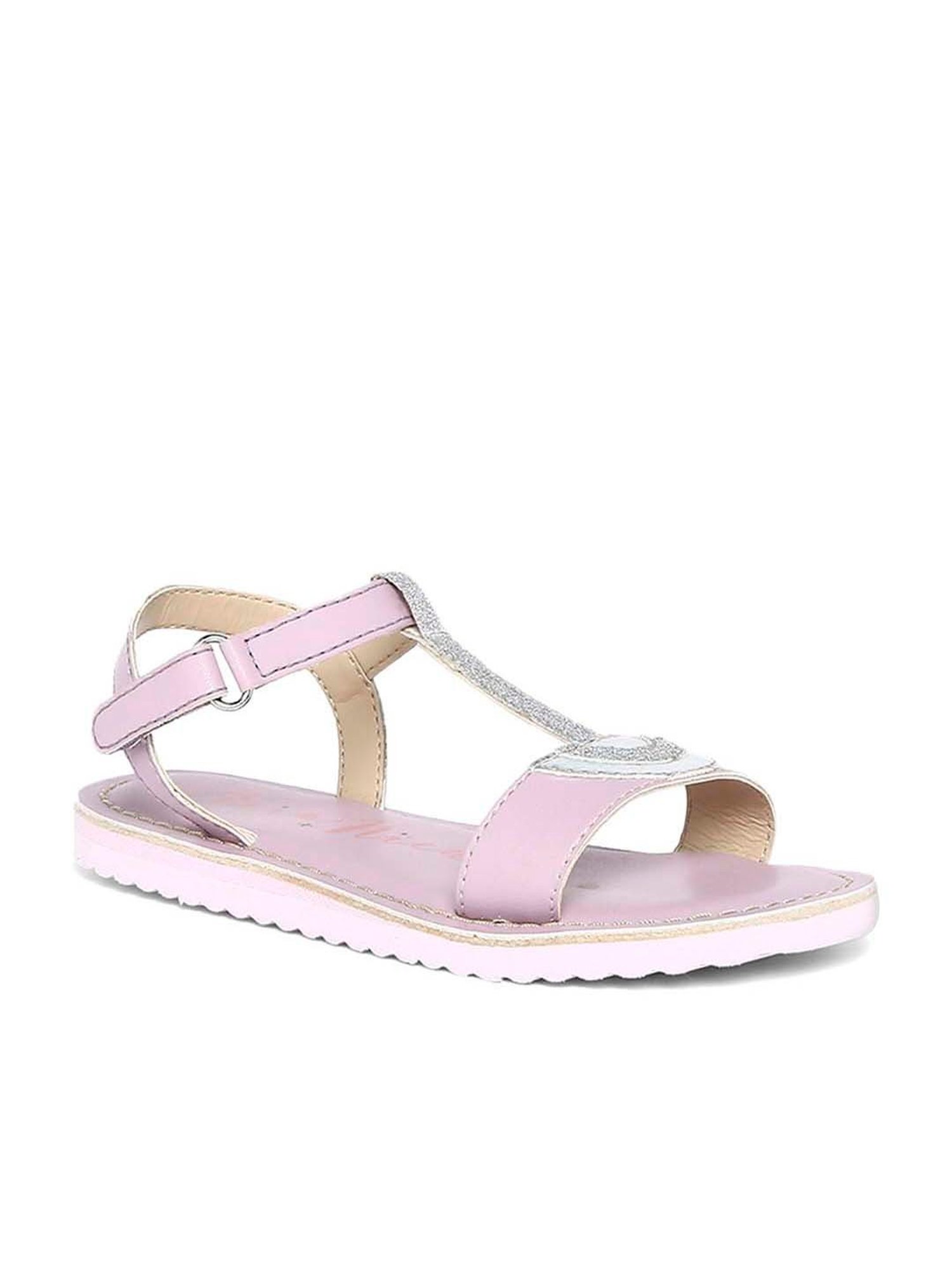 Aria Nica Kid's Magical Purple & Grey T-Strap Sandals