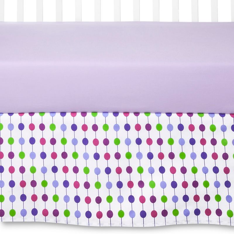 Bacati Crib Bedding Set - 10pc - Purple Botanicals