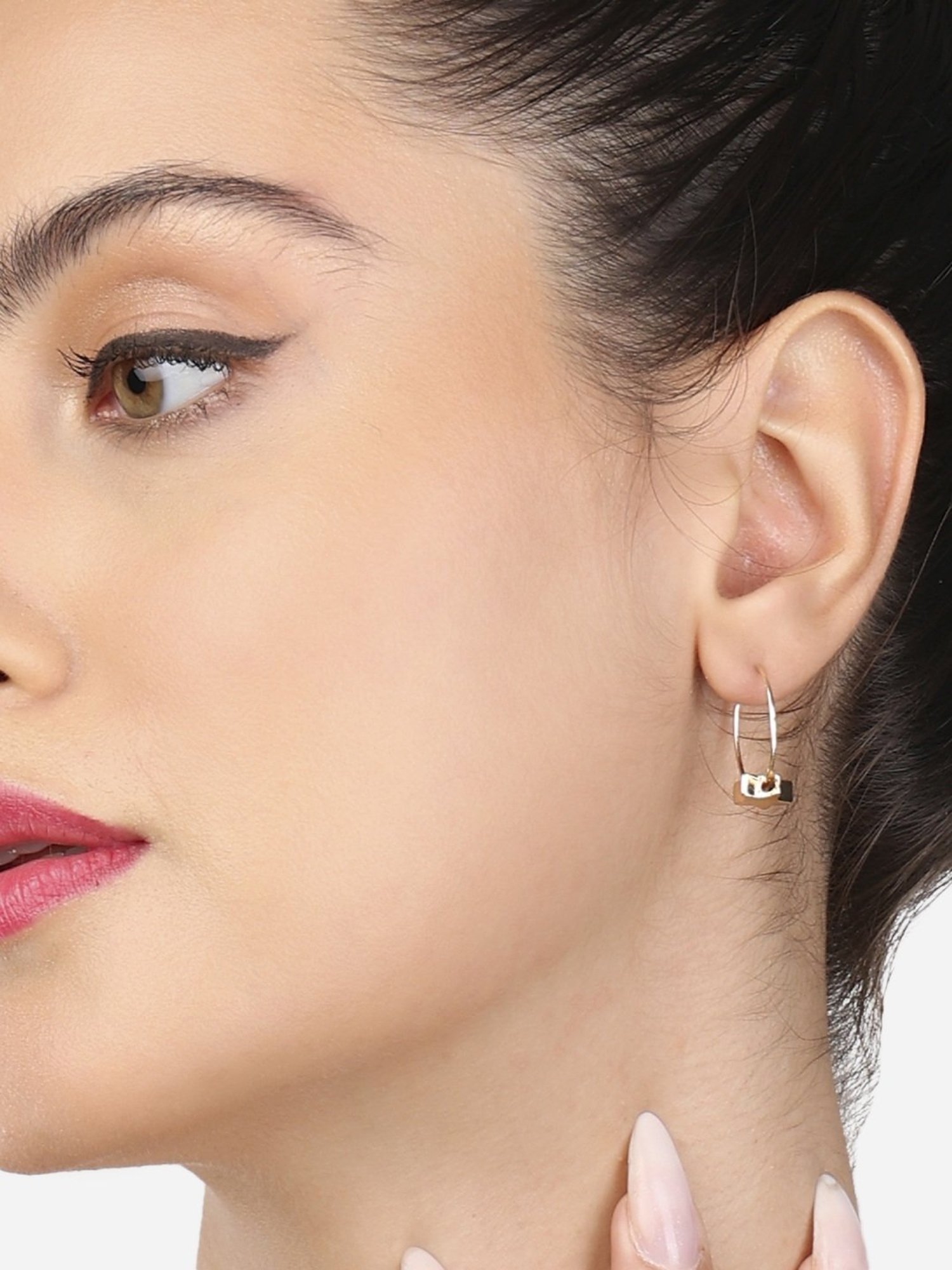 Zaveri Pearls Set of 25 Gold Tone Contemporary Studs & Drop Earrings-ZPFK15137