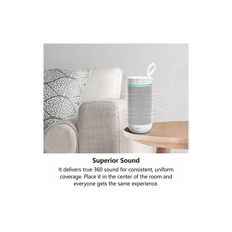 Waterproof Bluetooth Speakers Outdoor Wireless Portable Speaker with 24 Hours Playtime Superior Sound for Camping, Beach, Sports, Pool Party, Shower (White)
