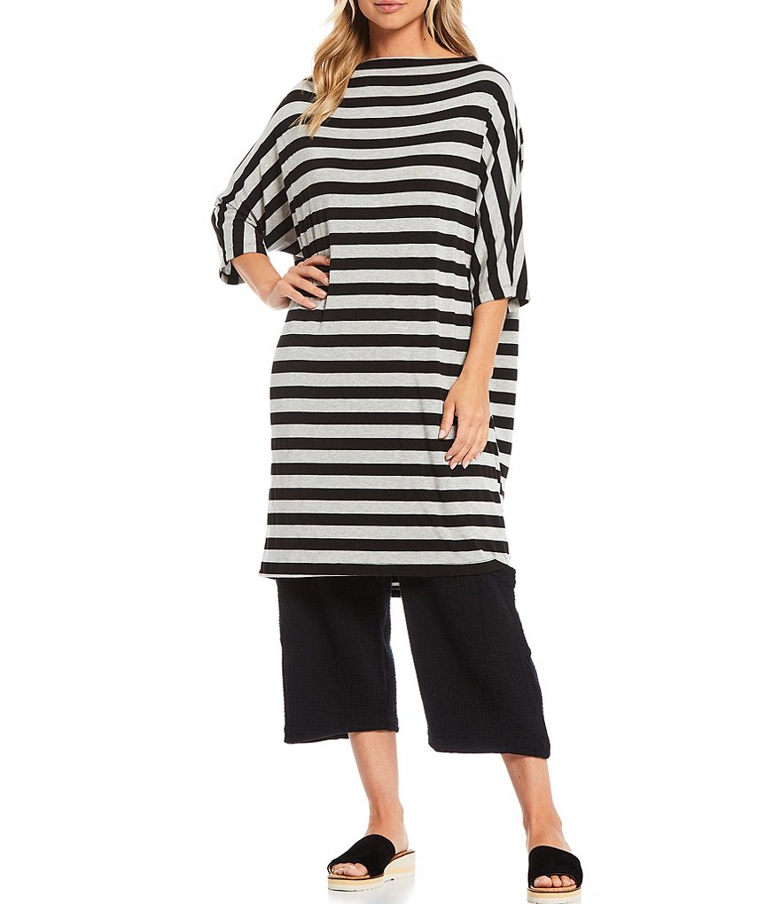 Bryn Walker Ingrid Jersey Stripe Short Sleeve Crew Neck Dress
