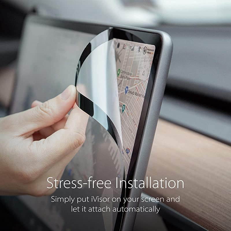 iVisor AG Matte Screen Protector for Tesla Model 3 Model Y 15quot Central Touchscreen Antiglare Easy Installation Bubblefree Washable amp Reappliable Fingerprint amp Scratch Resistant