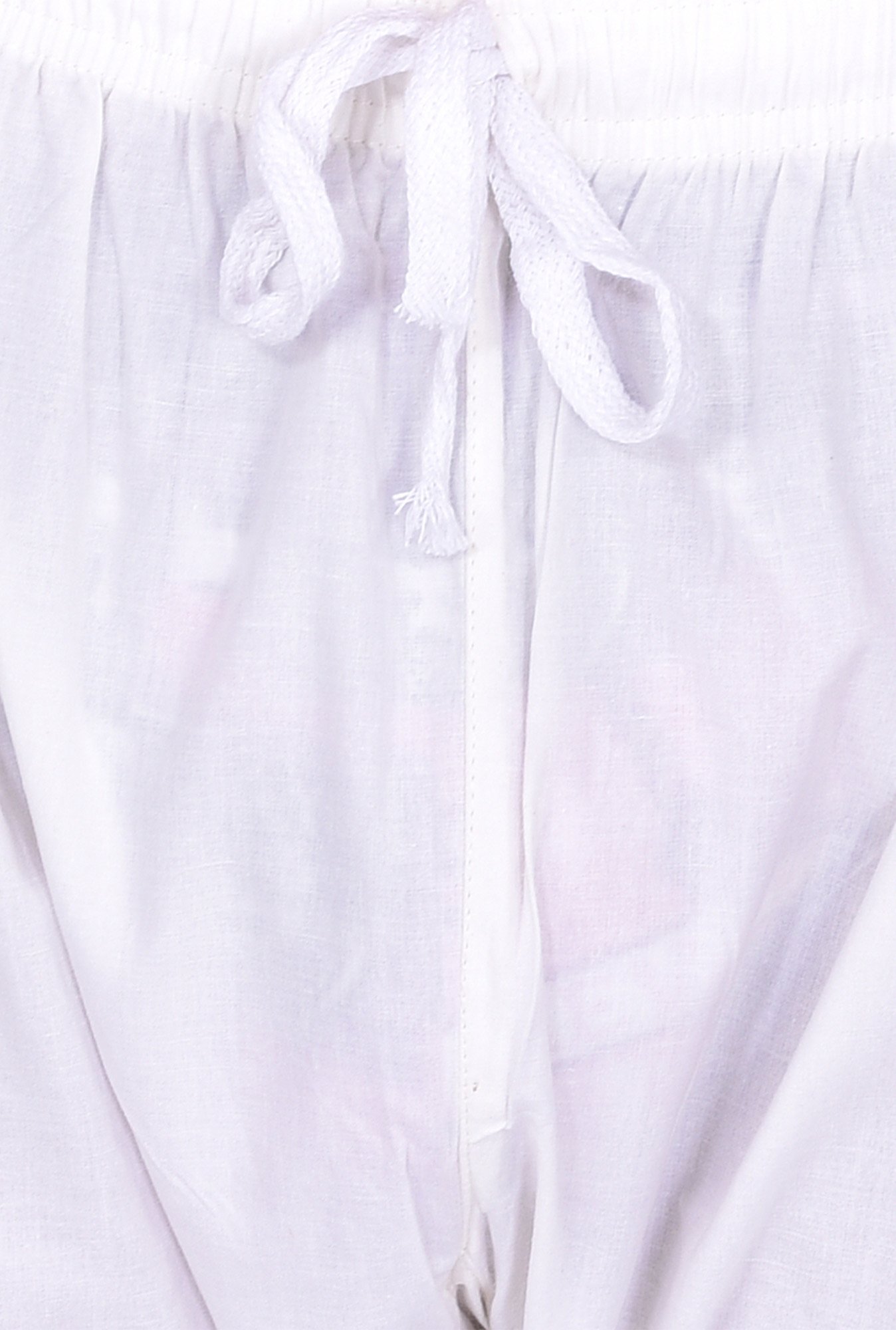 Sanwara White Regular Fit Chikankari Kurta & Churidar Set