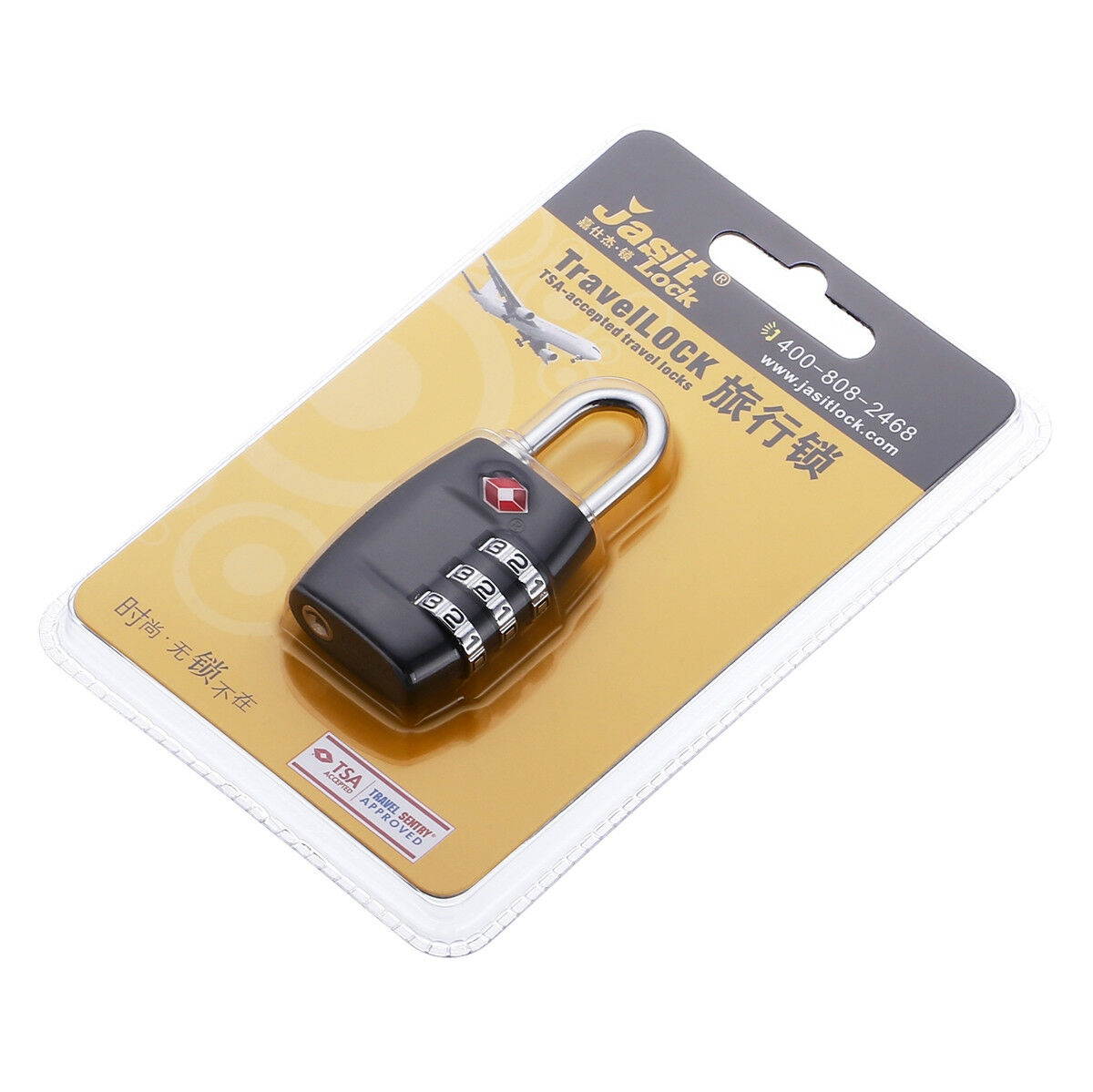 4pcs TSA Lock Travel Luggage 3 Digit Combinon Resettable Suitcase Padlock