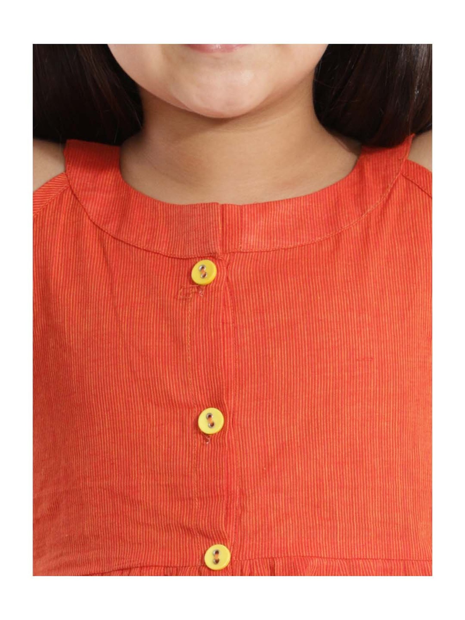 VASTRAMAY Kids Blue & White Cotton Over Dyed Kurta Set