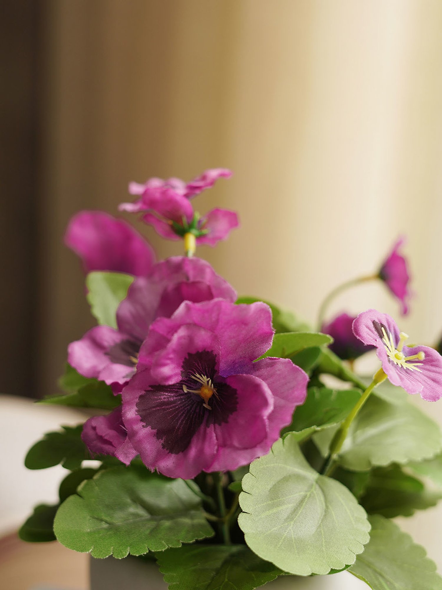 Pure Home and Living Purple Plastic Potted Plants