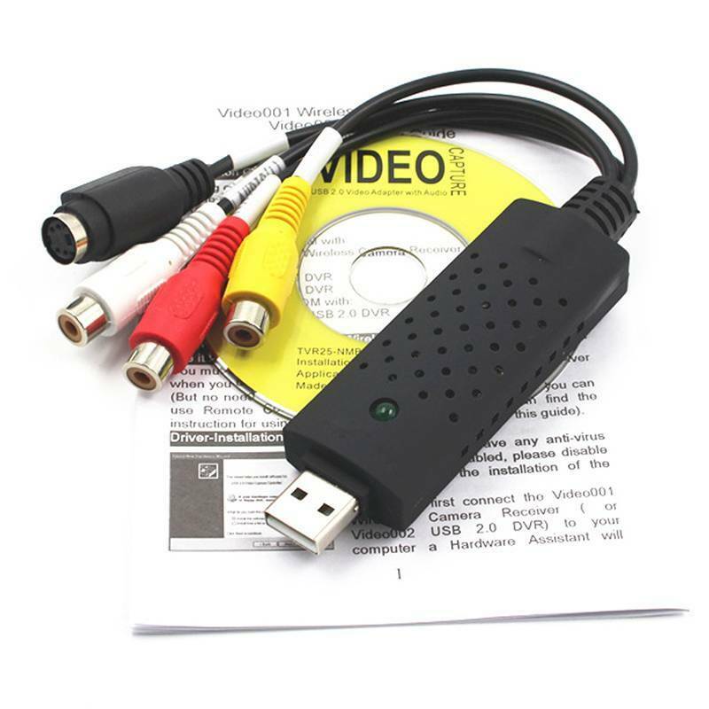 USB 2.0 Audio Video CAP TV DVD VHS S-Video Capture Card Adapter DVR Capture Convert Analog Video to Digital