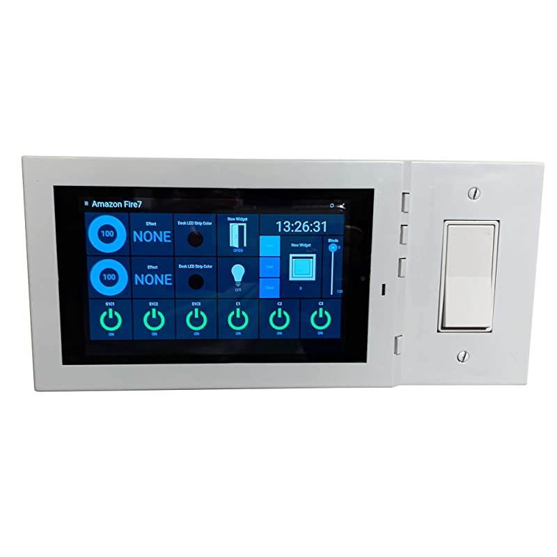 Fire 7quot Wall Mount Kit V2 by  in White Attach to Outlet or Switch Easy Installation DamageFree Kiosk Show Display Smart Home Interface Security Camera Viewer Alexa On Wall