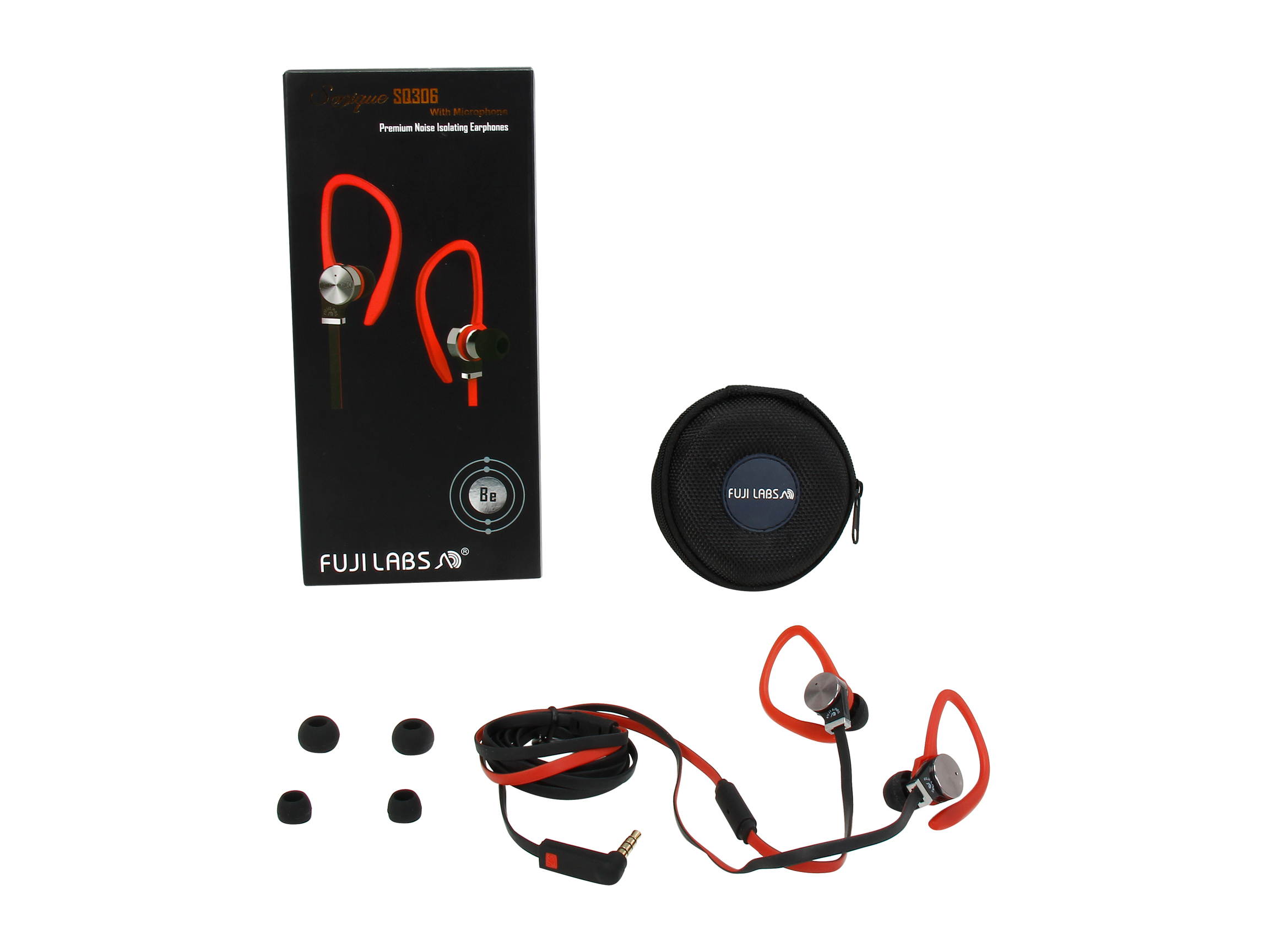 Fuji Labs Sonique SQ306 Premium  Beryllium  In-Ear Headphones with In-line Mic