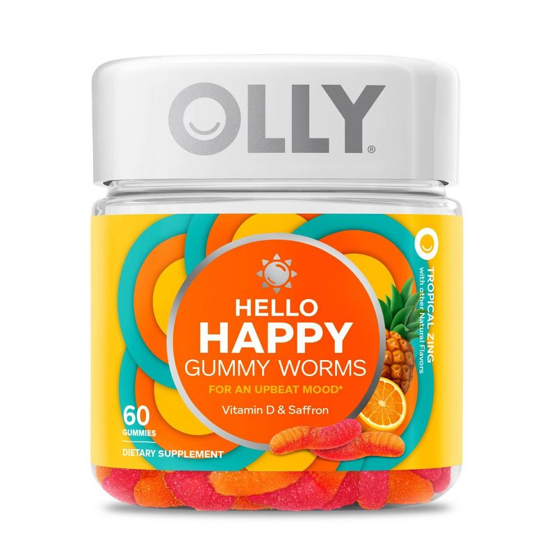 OLLY Hello Happy Gummy Supplements - 60ct