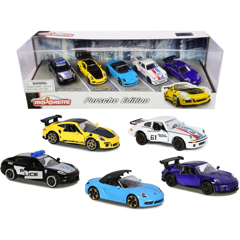 Porsche Giftpack 5 piece Set 1/64 Diecast Model Cars by Majorette
