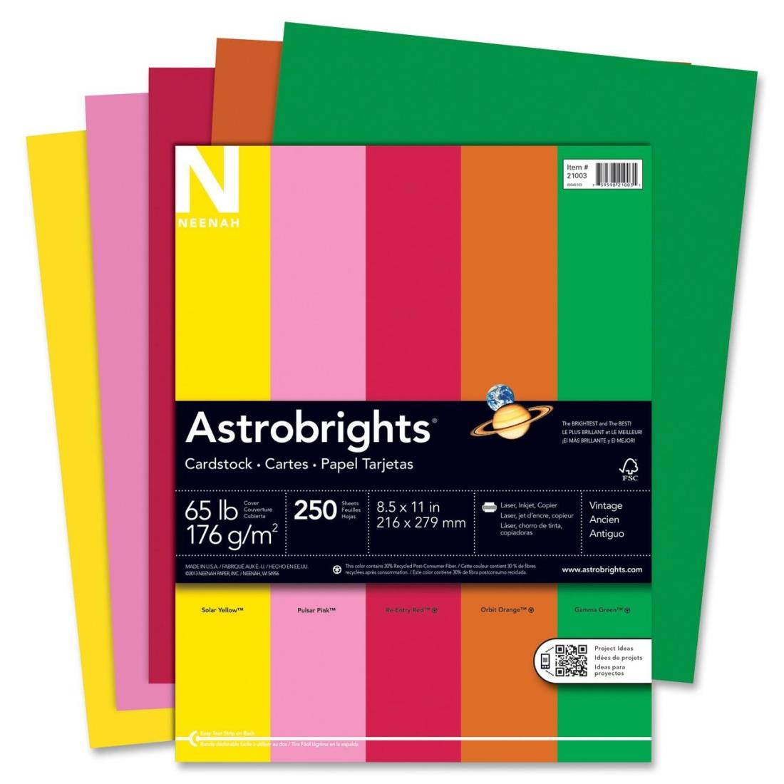 Astrobrights Paper,Ltr,250sh,65#,Ast 21003