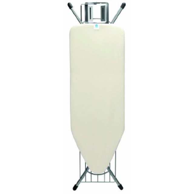 brabantia steam rest ironing board with linen rack, c  wide, ecru