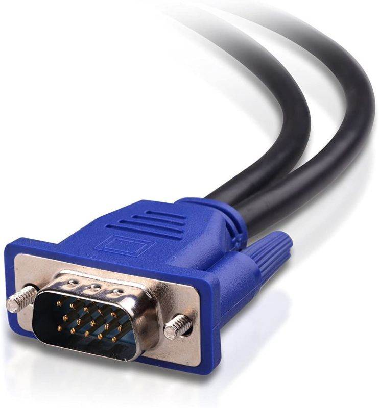 Attoe VGA Monitor Y-Splitter Cable,VGA 1 Male to Dual 2 VGA Female Adapter Converter Video Cable for Screen Duplication - 1 Foot