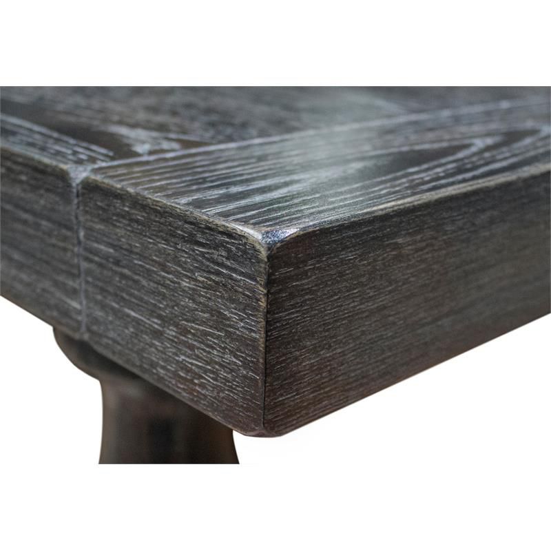 Katrina Solid Wood Coffee Table in Weathered Oak - Best Master Furniture