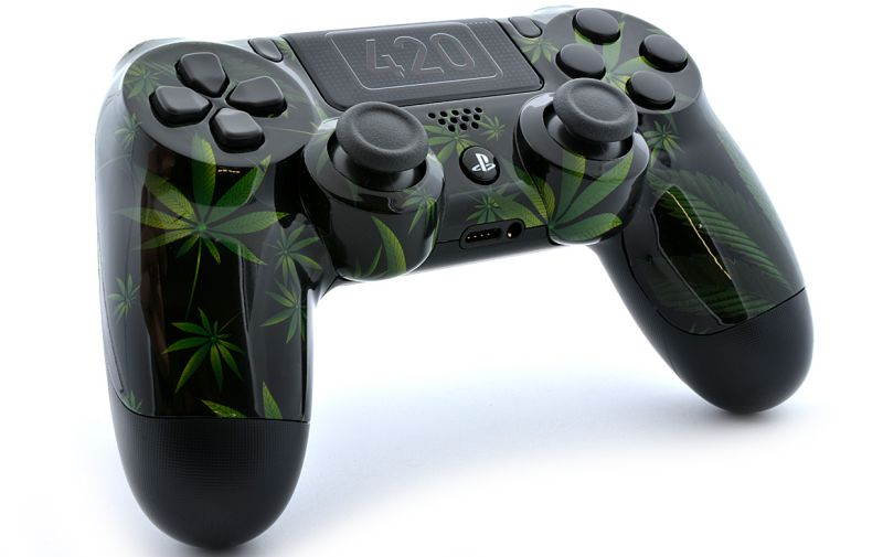 "420 Black" Ps4 PRO Rapid Fire Custom Modded Controller 40 Mods for COD BO3, Infinite Warfare, Destiny, Ghosts Quick Scope Auto Run Sniper Breath & More with CUSTOM TOUCHPAD (CUH-ZCT2)