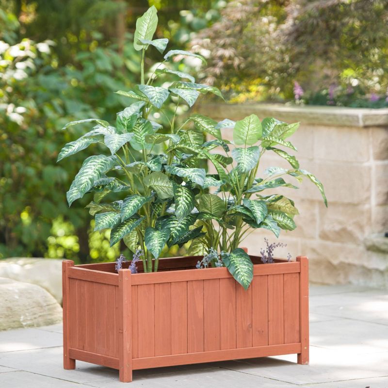 Rectangular Planter Box - Brown - Leisure Season