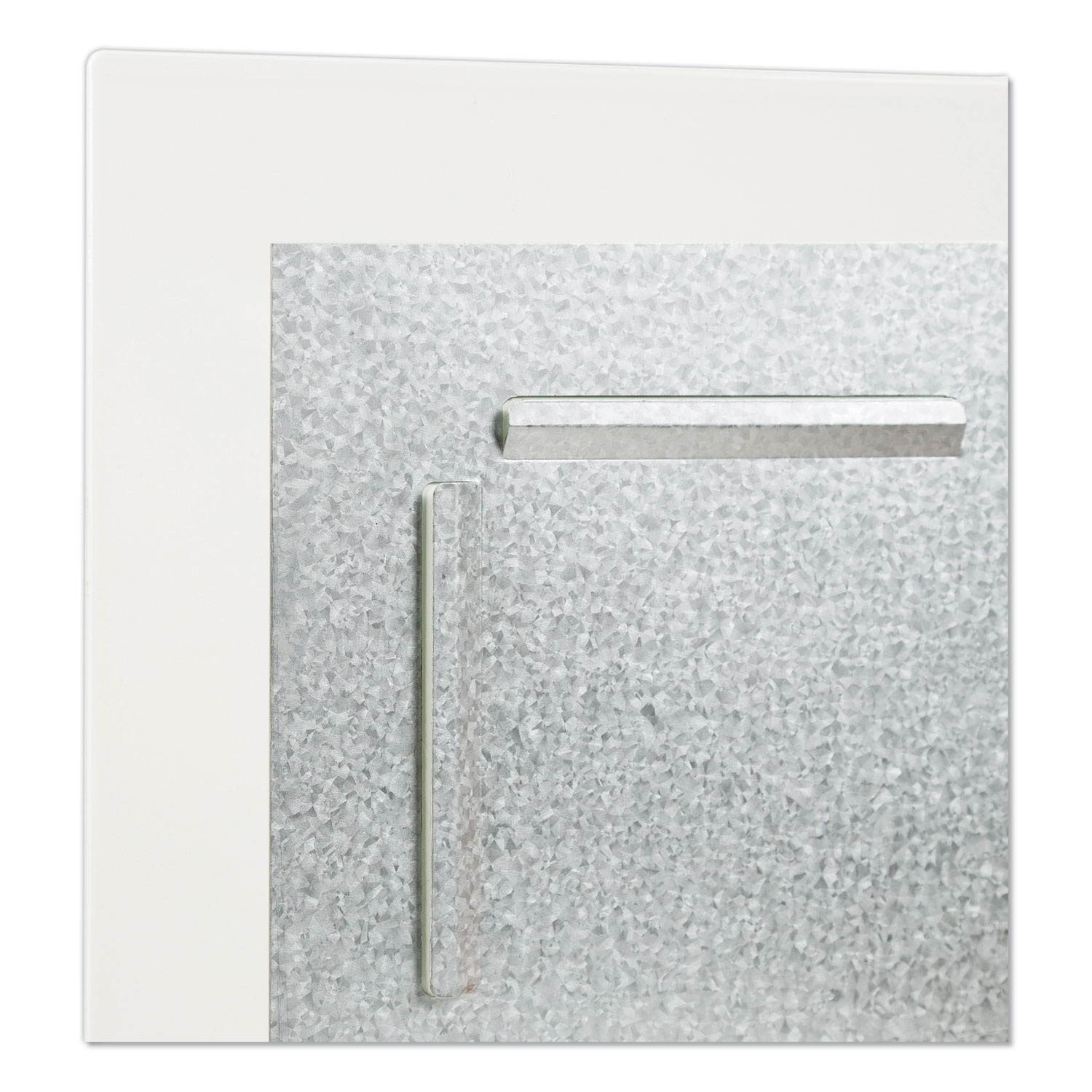 Floating Glass Ghost Grid Dry Erase Board, 48 x 36 Inches, White Frosted Surface, Frameless UBR2799U0001