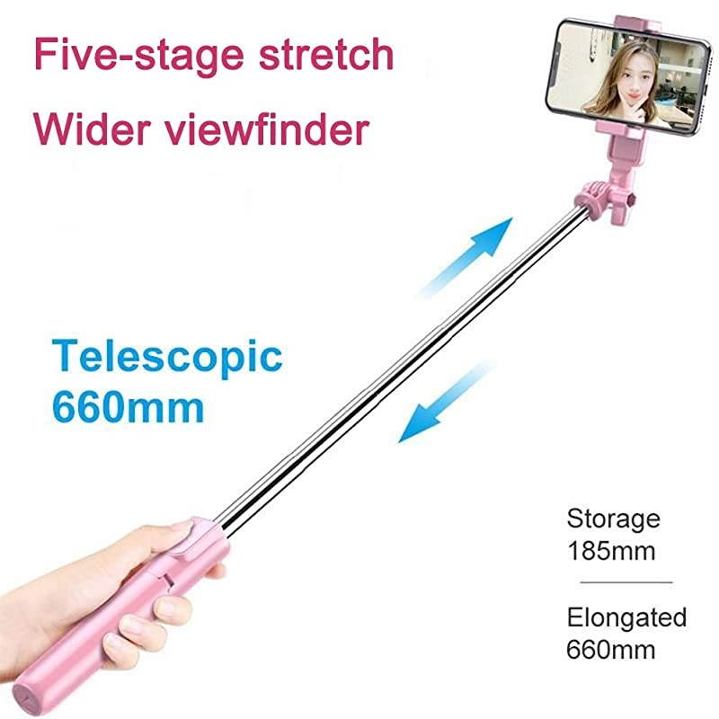 Stick Tripod Ring Light Adjustable 3 Brightness LED Ring Light with Stick Bluetooth Remote 4 in 1 Aluminum Tripod for iPhone and Android Phone, YouTube Video, Live Streaming