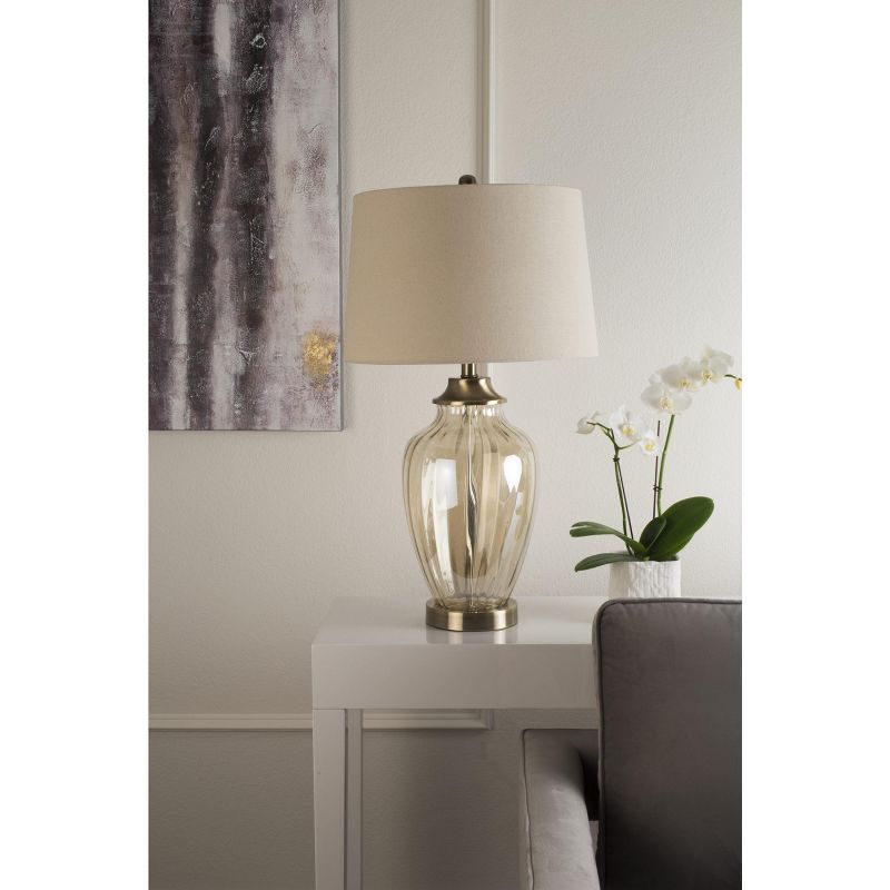 OK Lighting 28.50"H Golden Gaze Glass Table Lamp