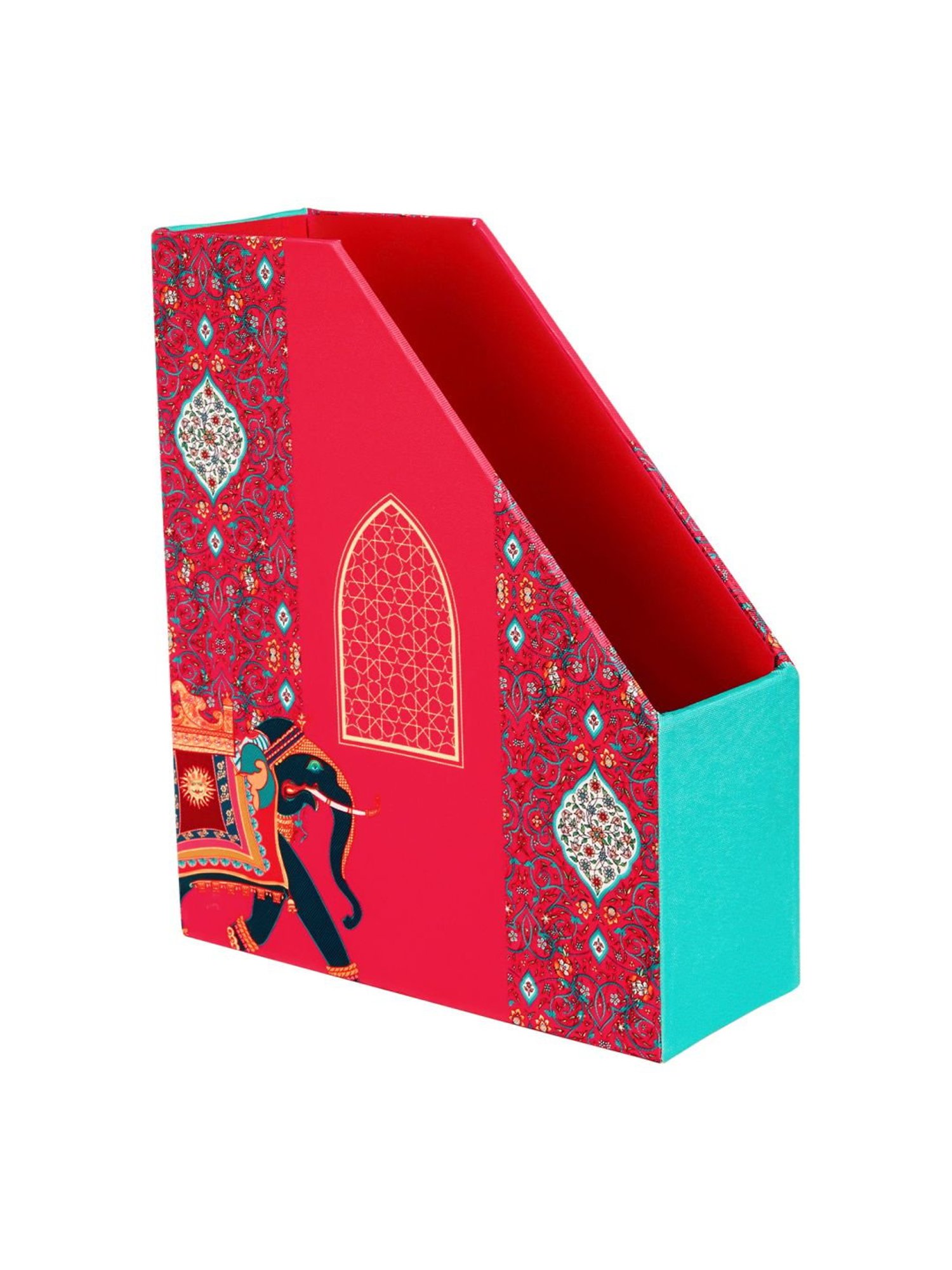 SEJ by Nisha Gupta Red Magazine Rack - Set of 1