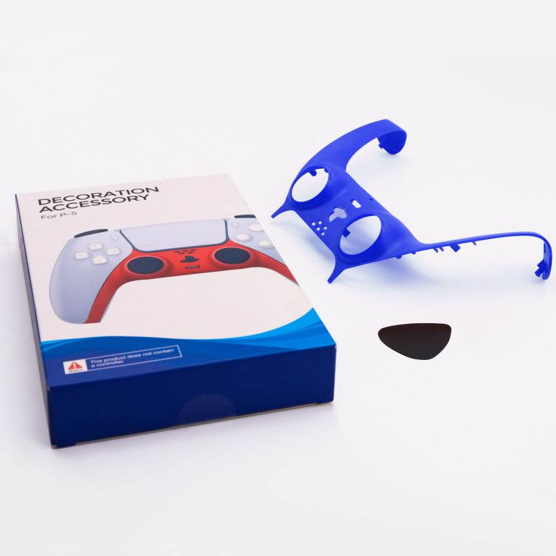 Decorative Strip for PS5 Dualsense Controller, Ackmioxy PS5 Accessories DIY PS5 Controller Replacement Shell Color Replacement Decoration Accessories for PS5 Controller Panel (Red)