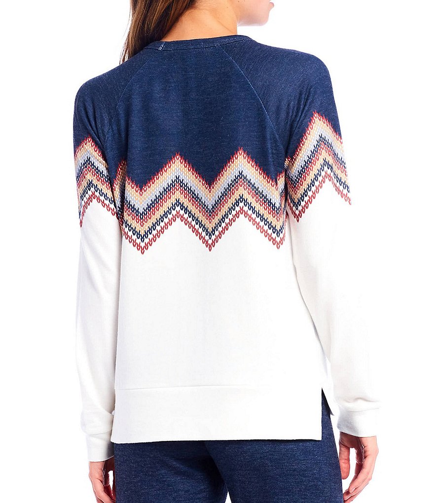 PJ Salvage Let's Get Toasty Fair-Isle Printed Knit Sleep Top