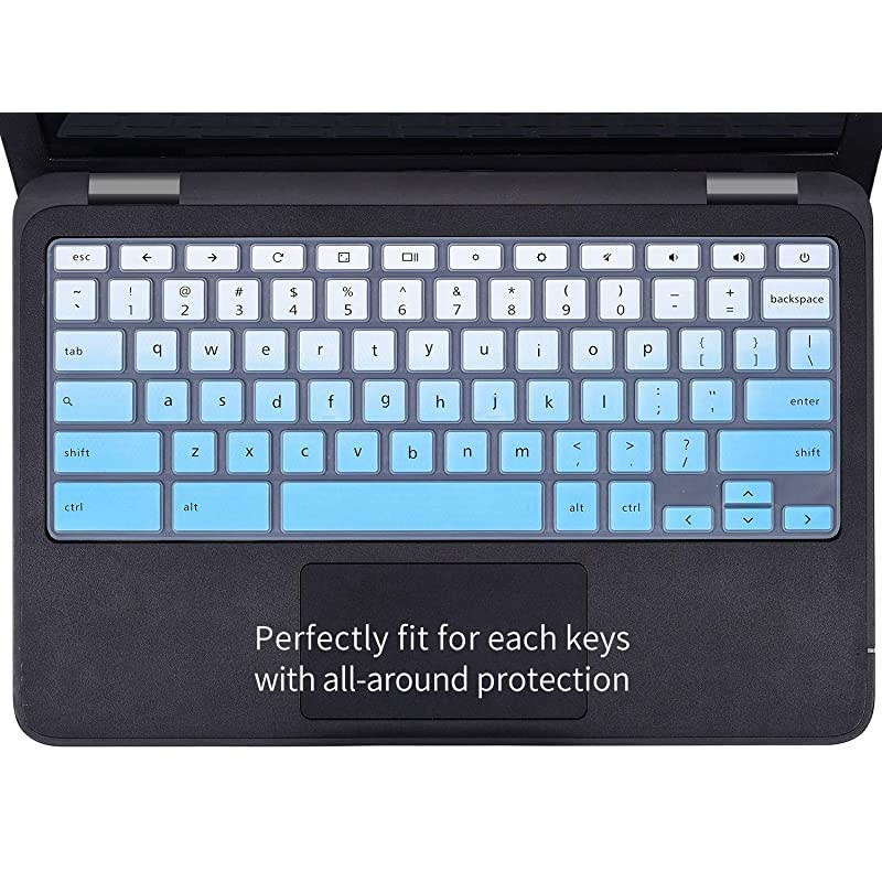 Cover Compatible with Dell 11.6" Chromebook 3100/ Dell Chromebook 11 C3181 3100 3120 3180 3181 3189 5190 P22T 11.6 inch/Dell Chromebook 13 3380 13.3", Dell Chromebook Skin, Ombre Blue