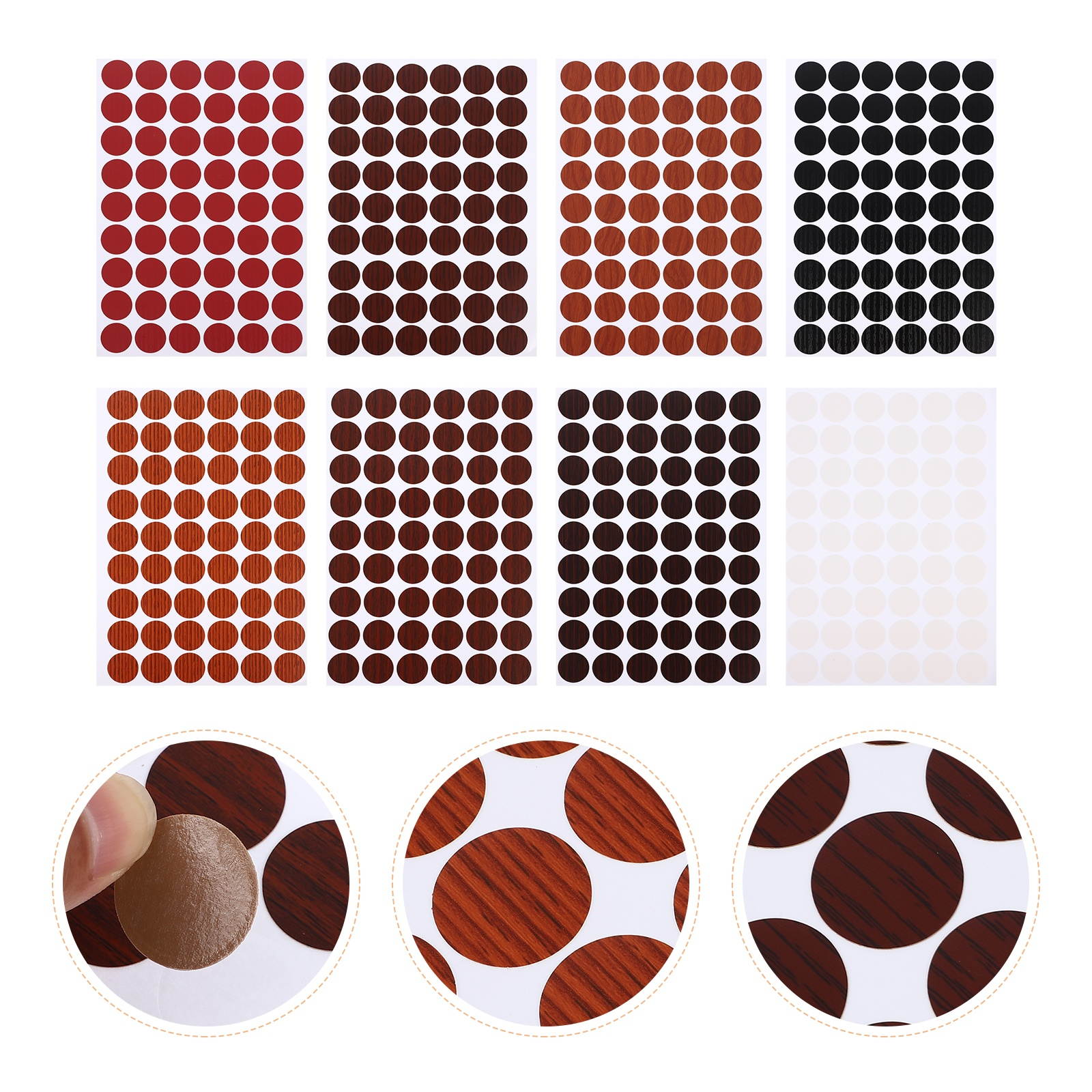 864Pcs Screw Hole Decal Decorative Repairing Adhesive Cover Sticker Screw Hole Cap