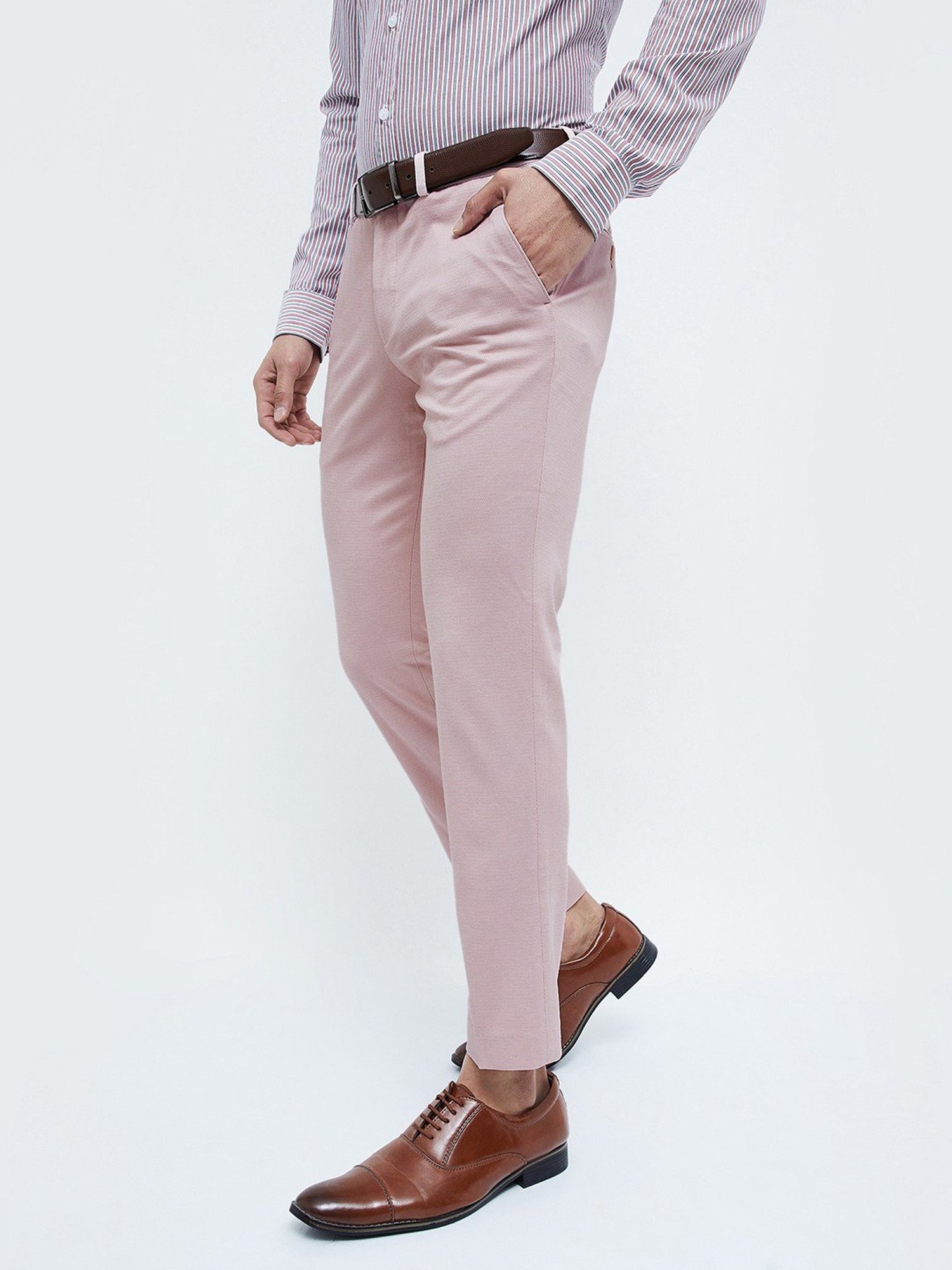 Arrow Navy Regular Fit Trousers