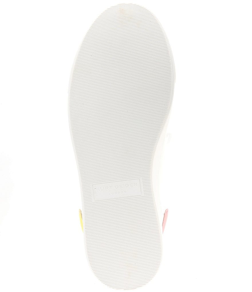 Kurt Geiger London Laney Eagle Ornament Detail Leather Rainbow Back Lace-Up Sneakers