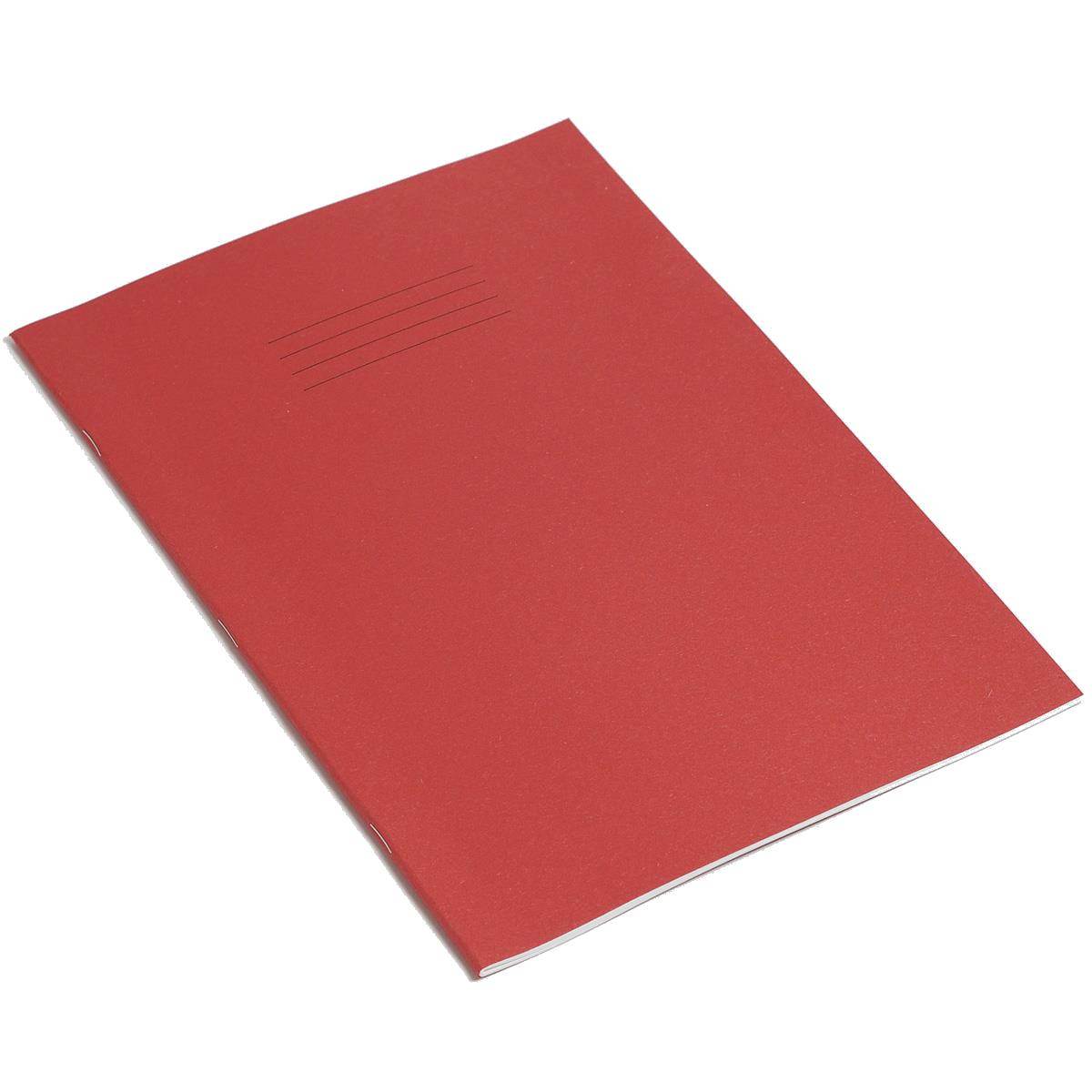 Rhino Exercise Book, A4, 48 page, 12mm ruled lines, Red Cover (Pack of 10)