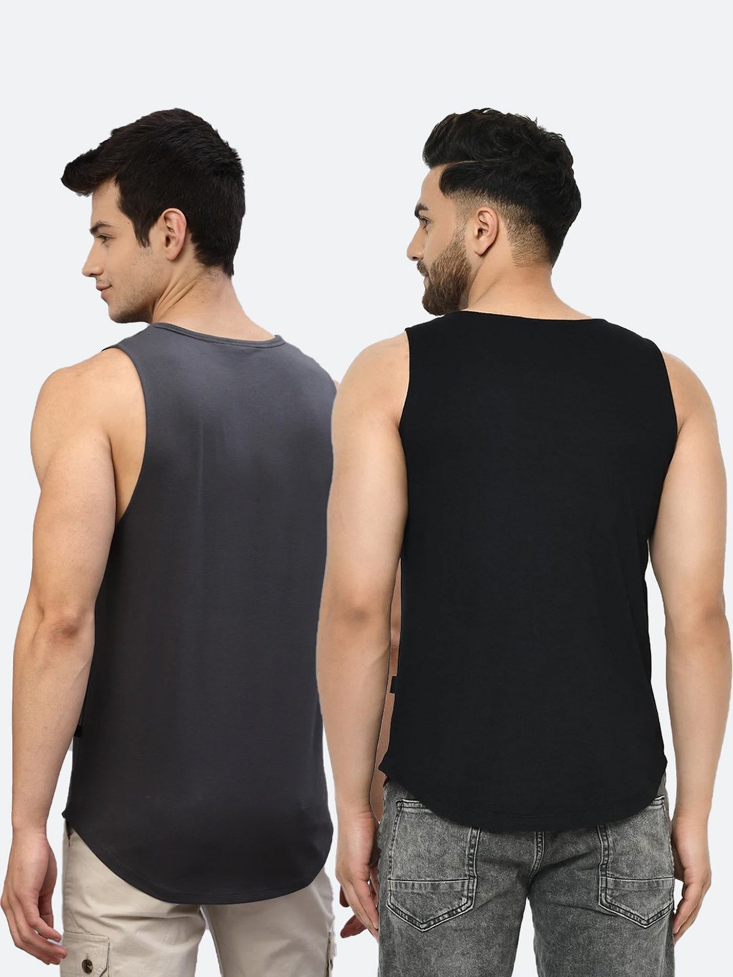 Rigo Grey & Maroon Sleeveless Vests (Pack of 2)