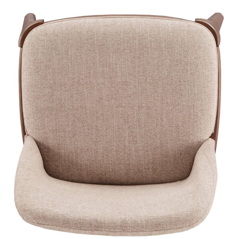 Set of 2 Kaiden Upholstered Side Chairs with Walnut Legs Brown - Inspire Q